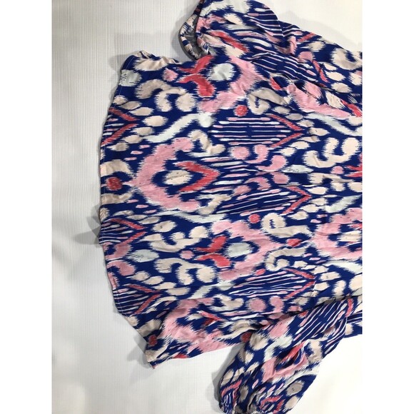 Crown Ivy Floral Blouse Womens Long Flared Sleeve V Neck Top Size PXL - Picture 6 of 7